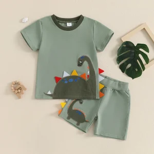 Baby Boy Summer Clothes Shark Embroidery