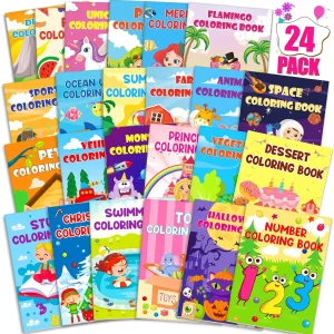 24 Pack Coloring Books for Kids Ages 4-8, Small