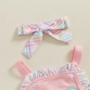 Toddler Girl Sleeveless Romper Adorable Watermelon Print Ruffles